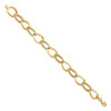 Lex & Lu 10k Yellow Gold Polished and Textured Link Bracelet LAL45753 - 2 - Lex & Lu