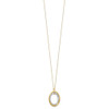 Lex & Lu 10k Two-tone Gold Polished Oval Necklace - 2 - Lex & Lu