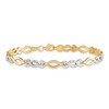 Lex & Lu 10k Two-tone Gold Polished D/C Bracelet LAL45790 - 3 - Lex & Lu