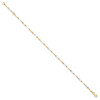 Lex & Lu 10k Two-tone Gold Polished Fancy Link Anklet - 2 - Lex & Lu