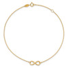 Lex & Lu 10k Yellow Gold Polished Infinity Anklet - 5 - Lex & Lu