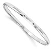 Lex & Lu 10k White Gold Polished Bangle - Lex & Lu