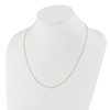 Lex & Lu 14k Yellow Gold Round Cable Adjustable Chain - 5 - Lex & Lu