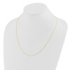 Lex & Lu 14k Yellow Gold Adjustable .8mm D/C Wheat Chain - 5 - Lex & Lu