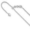 Lex & Lu 14k White Gold Adjustable D/C Wheat Chain - Lex & Lu