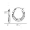 Lex & Lu 14k White Gold Polished Hinged Hoop Earrings LAL45841 - 4 - Lex & Lu