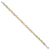 Lex & Lu 14k Yellow Gold Two-tone D/C Bracelet LAL45895 - 2 - Lex & Lu