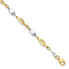 Lex & Lu 14k Yellow Gold Two-tone Bracelet - Lex & Lu