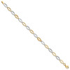 Lex & Lu 14k Yellow Gold Two Tone D/C Bracelet - 2 - Lex & Lu