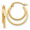 Lex & Lu 14k Yellow Gold Polished Hinged Hoop Earrings LAL45925 - Lex & Lu