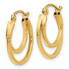 Lex & Lu 14k Yellow Gold Polished Hinged Hoop Earrings LAL45925 - 2 - Lex & Lu