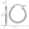 Lex & Lu 14K White Gold Polished Hoop Earrings LAL45926 - 3 - Lex & Lu