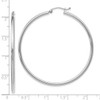 Lex & Lu 14K White Gold Polished Hoop Earrings LAL45930 - 3 - Lex & Lu