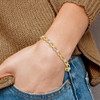 Lex & Lu 10k Yellow Gold Two Tone D/C Bracelet - 6 - Lex & Lu