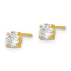 Lex & Lu 14k Yellow Gold Cz Stud-4.0mm Earrings - 2 - Lex & Lu