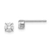 Lex & Lu 14K White Gold Cz Stud-4.0mm Earrings - Lex & Lu