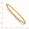 Lex & Lu 14k Yellow Gold Polished Hinged Bangle LAL45992 - 2 - Lex & Lu