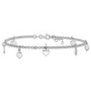 Lex & Lu Sterling Silver Adjustable Anklet (9-10) LAL46019 - 3 - Lex & Lu