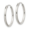 Lex & Lu Sterling Silver 2mm Hoop Earrings - 2 - Lex & Lu