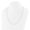 Lex & Lu Sterling Silver Rose Gold-plated Adjustable Spiga Chain - 5 - Lex & Lu