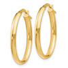 Lex & Lu 14k Yellow Gold Polished Oval Hoop Earrings LAL46133 - 2 - Lex & Lu