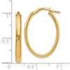 Lex & Lu 14k Yellow Gold Polished Oval Hoop Earrings LAL46133 - 4 - Lex & Lu