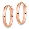 Lex & Lu 14k Rose Gold Polished Oval Hoop Earrings LAL46136 - 2 - Lex & Lu