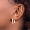 Lex & Lu 14k Rose Gold Polished Oval Hoop Earrings LAL46136 - 3 - Lex & Lu