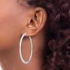 Lex & Lu 14k White Gold Polished Hoop Earrings LAL46255 - 3 - Lex & Lu