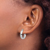 Lex & Lu 14k White Gold Polished Hoop Earrings LAL46389 - 3 - Lex & Lu