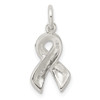 Lex & Lu Sterling Silver Stellux Crystal Pink Awareness Ribbon Pendant - 4 - Lex & Lu