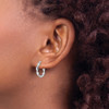 Lex & Lu 14K White Gold Twisted Hoop Earrings LAL46569 - 3 - Lex & Lu