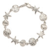 Lex & Lu Sterling Silver Seashells Bracelet 7'' - 4 - Lex & Lu