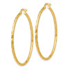 Lex & Lu 14k Yellow Gold Polished and Textured Hoop Earrings LAL46601 - 2 - Lex & Lu