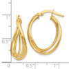 Lex & Lu 14k Yellow Gold Polished Twist Hoop Earrings LAL46614 - 4 - Lex & Lu