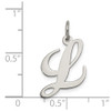 Lex & Lu Sterling Silver Medium Fancy Script Initial L Charm - 4 - Lex & Lu