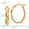 Lex & Lu 14k Yellow Gold Polished and Twisted Oval Hoop Earrings - 4 - Lex & Lu