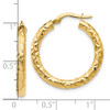 Lex & Lu 14k Yellow Gold ForeverLite & Textured Hoop Earrings LAL46655 - 4 - Lex & Lu