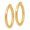 Lex & Lu 14k Yellow Gold ForeverLite & Textured Hoop Earrings LAL46657 - 2 - Lex & Lu