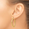 Lex & Lu 14k Yellow Gold ForeverLite & Textured Hoop Earrings LAL46658 - 3 - Lex & Lu