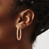 Lex & Lu 14k ForeverLite Rose Gold & Textured Earrings LAL46659 - 3 - Lex & Lu