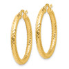 Lex & Lu 14k Yellow Gold ForeverLite & Textured Hoop Earrings LAL46665 - 2 - Lex & Lu