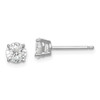 Lex & Lu Sterling Silver Round CZ 5mm Post Earrings - Lex & Lu