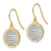 Lex & Lu 14k Two-tone Gold Wire Wrapped Dangle Shephered Hook Earrings - 2 - Lex & Lu