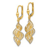 Lex & Lu 14k Gold and D/C Leverback Earrings - 2 - Lex & Lu