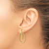 Lex & Lu 14k Yellow Gold & Textured Hinged Hoop Earrings LAL46825 - 3 - Lex & Lu