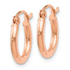 Lex & Lu 14K Rose Gold 2mm Polished Hoop Earrings LAL46900 - 2 - Lex & Lu