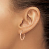 Lex & Lu 14K Rose Gold 2mm Polished Hoop Earrings LAL46901 - 3 - Lex & Lu