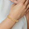 Lex & Lu 14k Yellow Gold Polished Link Bracelet - 4 - Lex & Lu