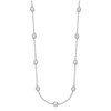 Lex & Lu Sterling Silver Clear 4mm CZ Necklace 18" - 2 - Lex & Lu
